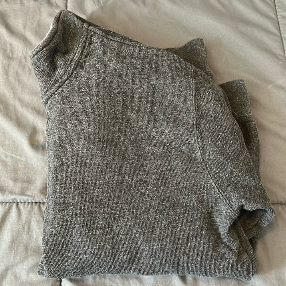 Orvis Cotton/Tencel Quarter Zip Dark Gray Size Medium